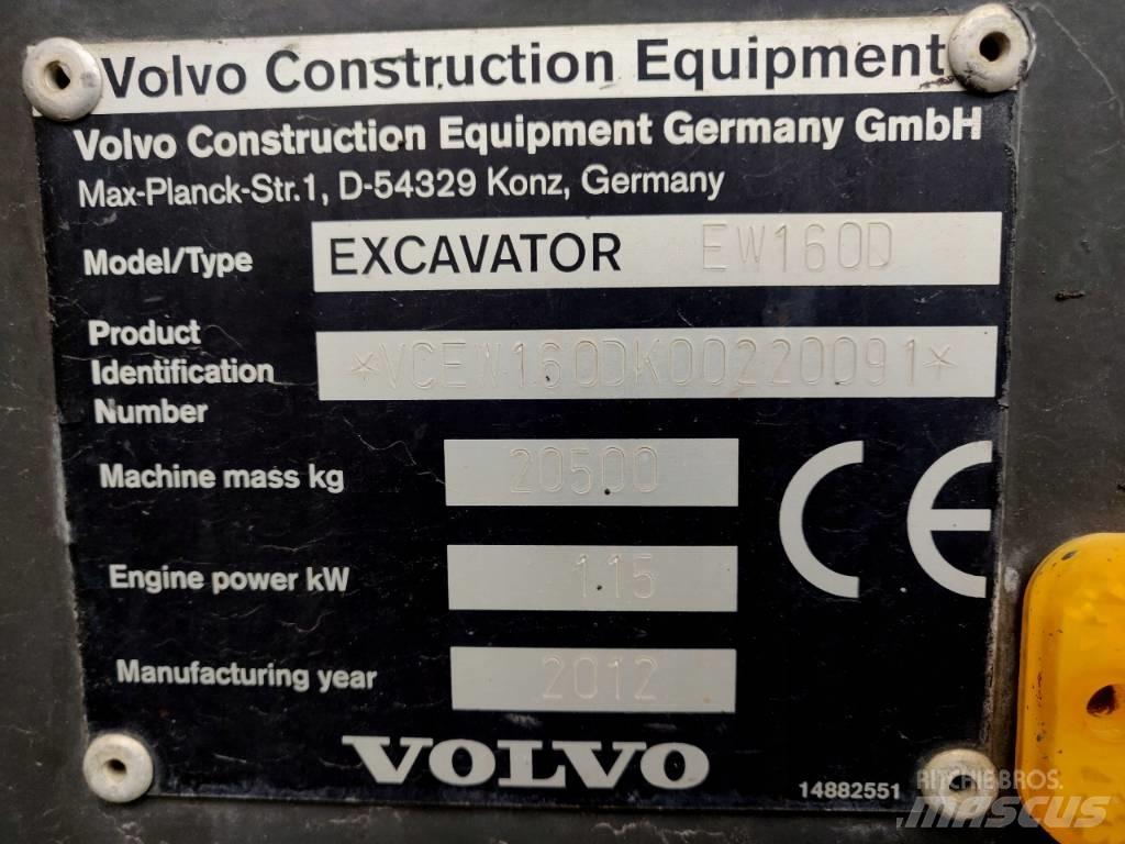Volvo EW 160 D  휠 굴삭기