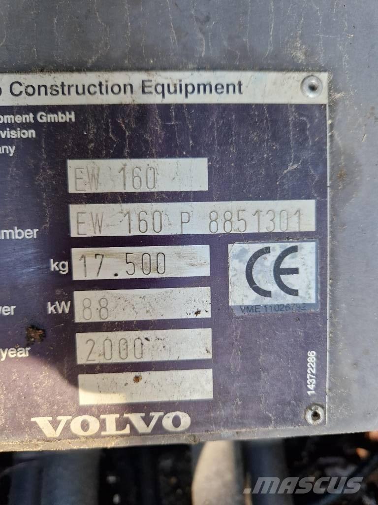 Volvo EW 160  휠 굴삭기