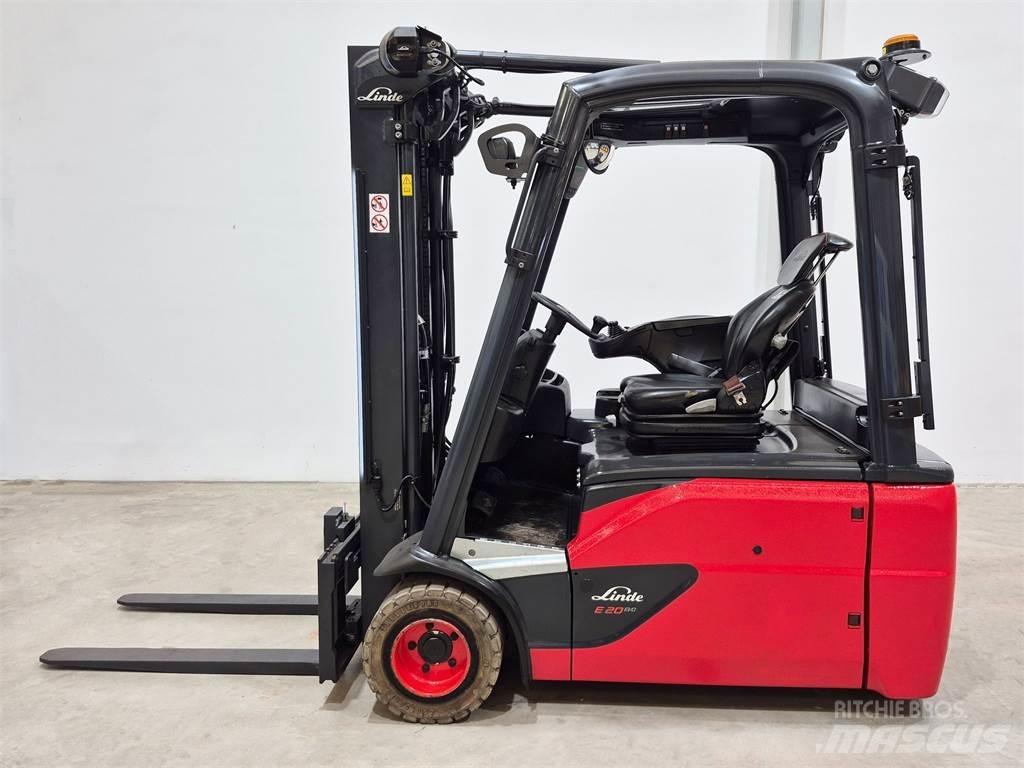 Linde E20L 02 386 전동 지게차