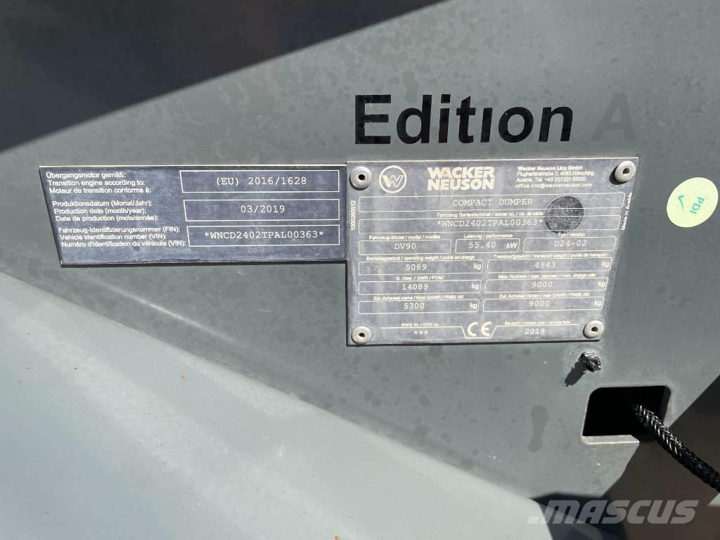 Wacker Neuson DV 90 건설현장 덤프트럭