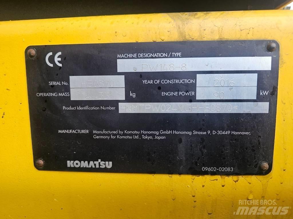 Komatsu PW148-8  휠 굴삭기