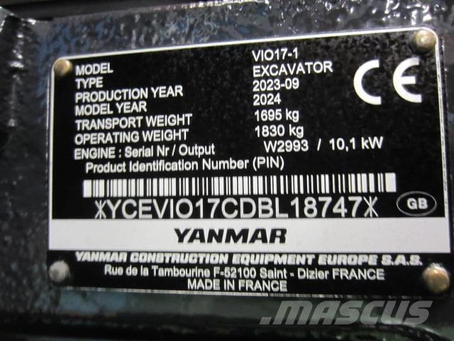 Yanmar Vio 17 소형 굴삭기 7톤 미만