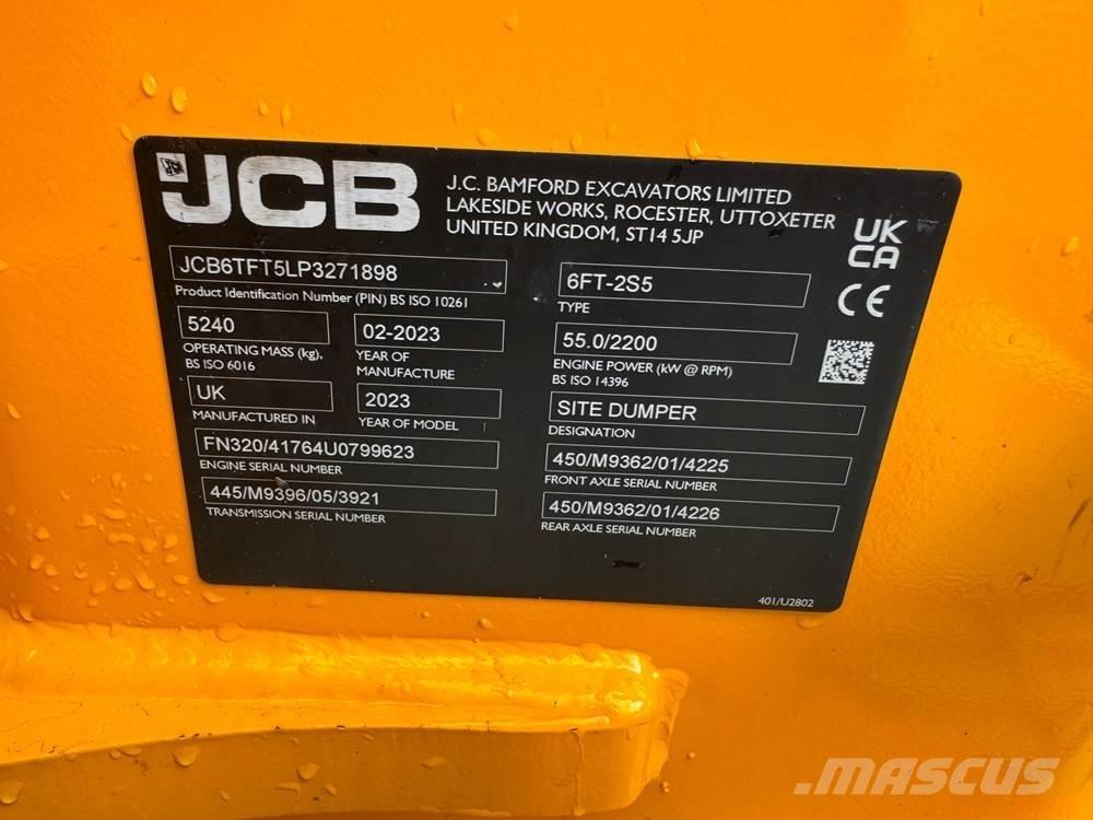 JCB 6T-2FT 건설현장 덤프트럭