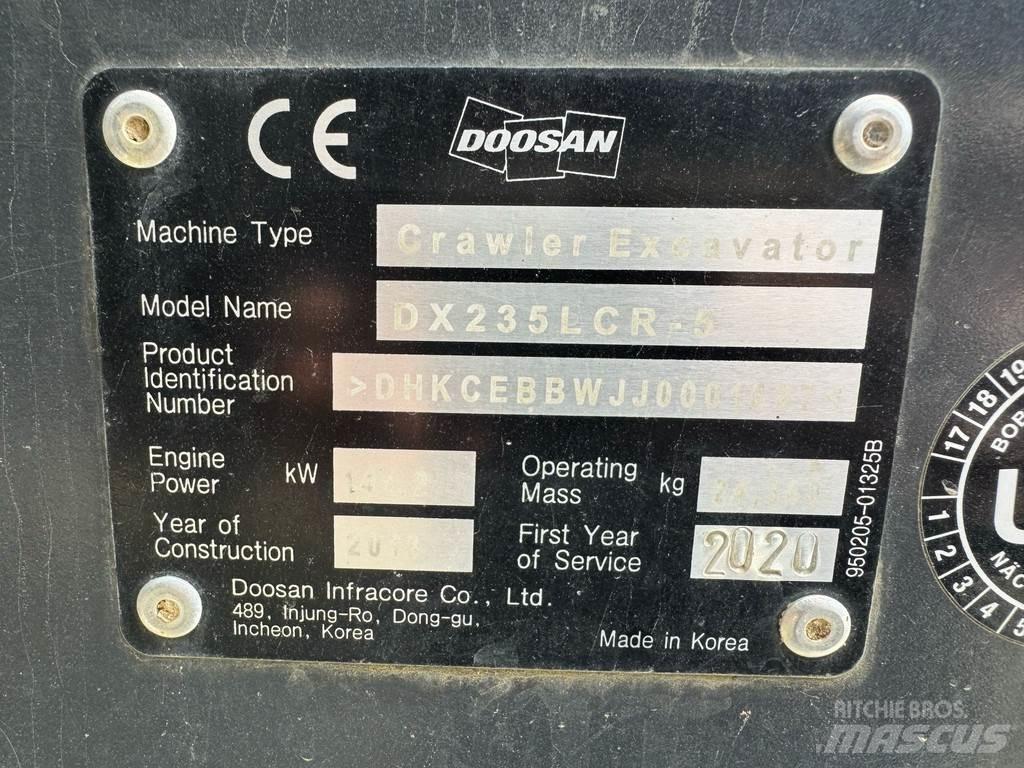 Doosan DX235LCR-5 대형 굴삭기 29톤 이상