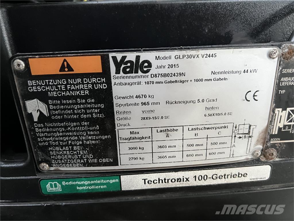Yale GLP30VXV2445 LPG 지게차