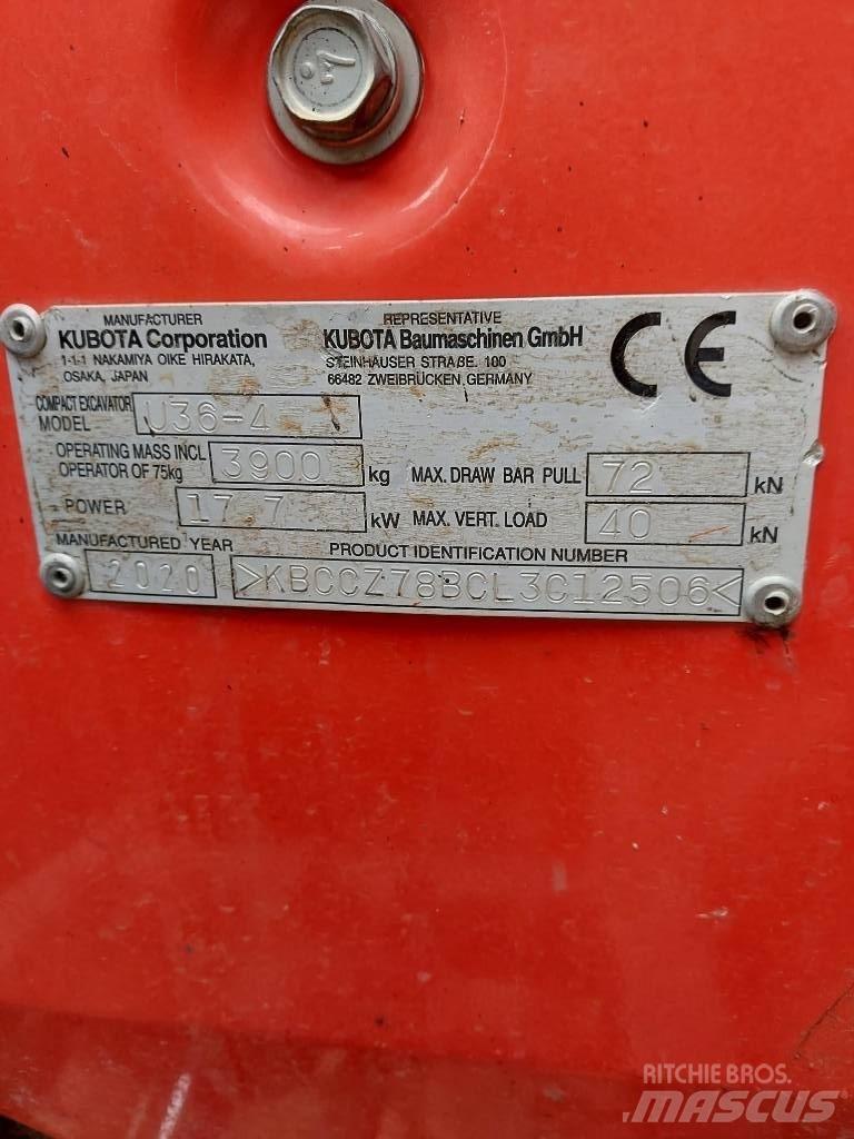 Kubota U 36-4 소형 굴삭기 7톤 미만