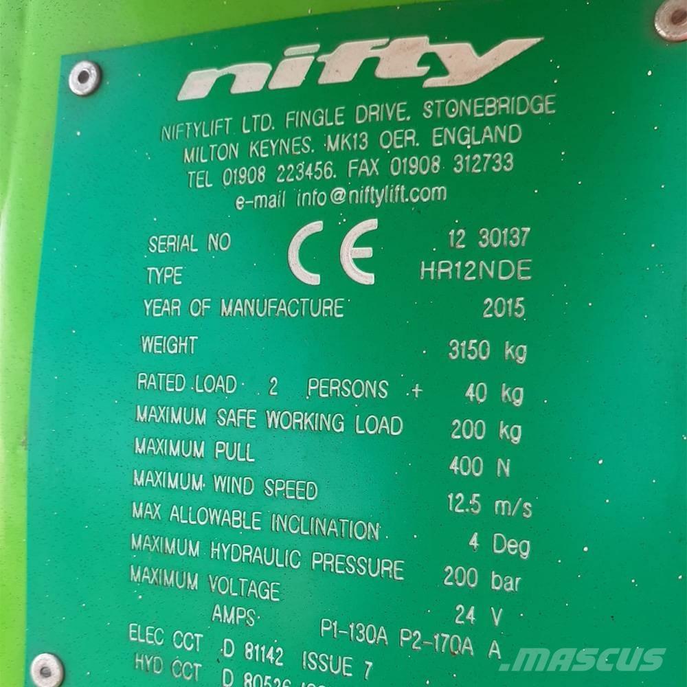Niftylift HR 12 관절형 전동이동 리프트