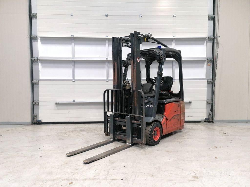 Linde E16C-01 전동 지게차