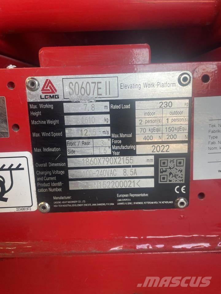 LGMG S0607E II 가위형 리프트