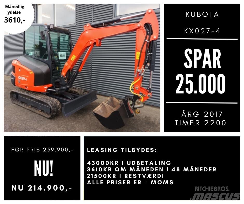 Kubota kx027-4 소형 굴삭기 7톤 미만