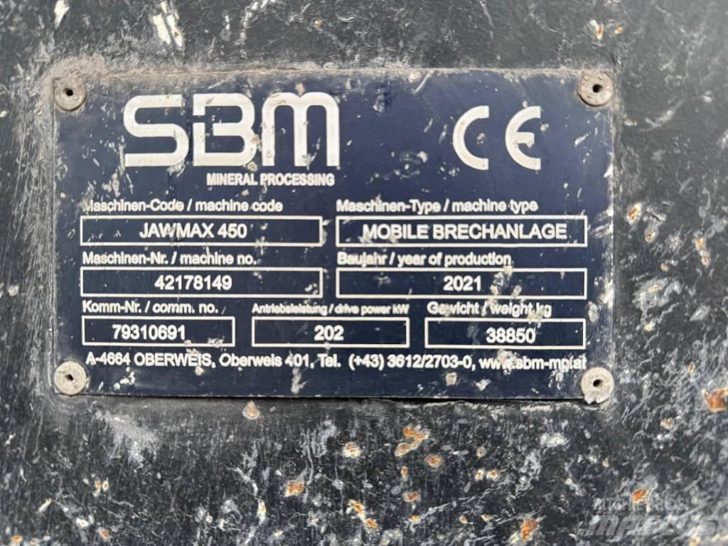 SBM Jawmax 450 이동식 분쇄기