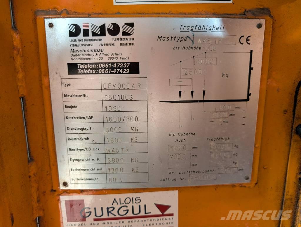 Dimos EFY3004-R 전동 지게차