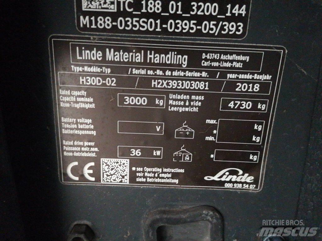 Linde H30D-02 디젤 지게차