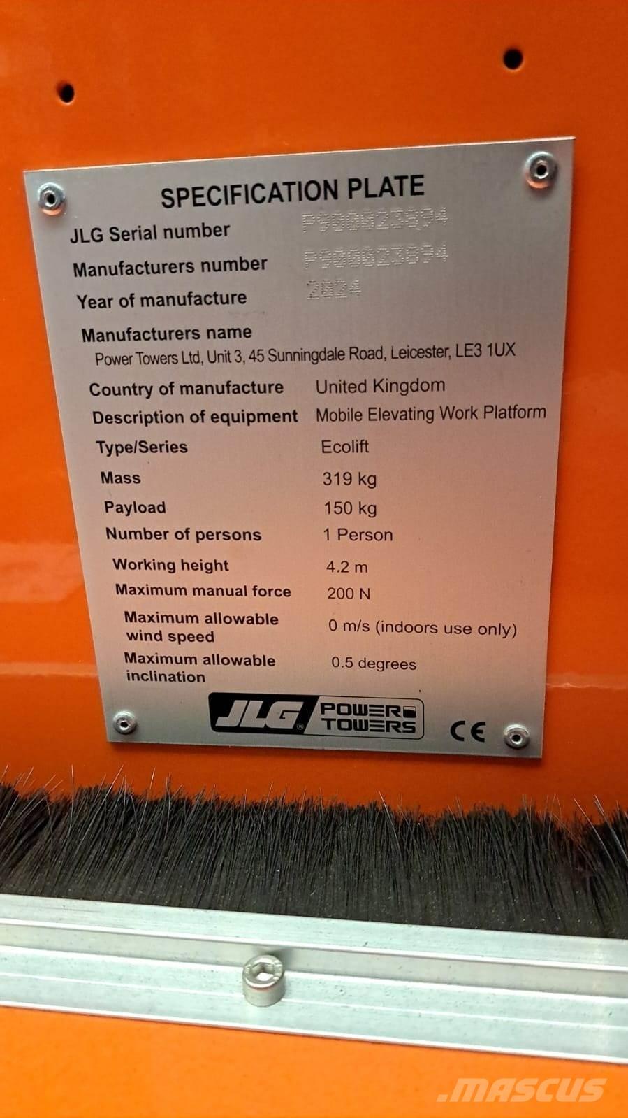 JLG Ecolift2.2 기타 승강기와 플랫폼