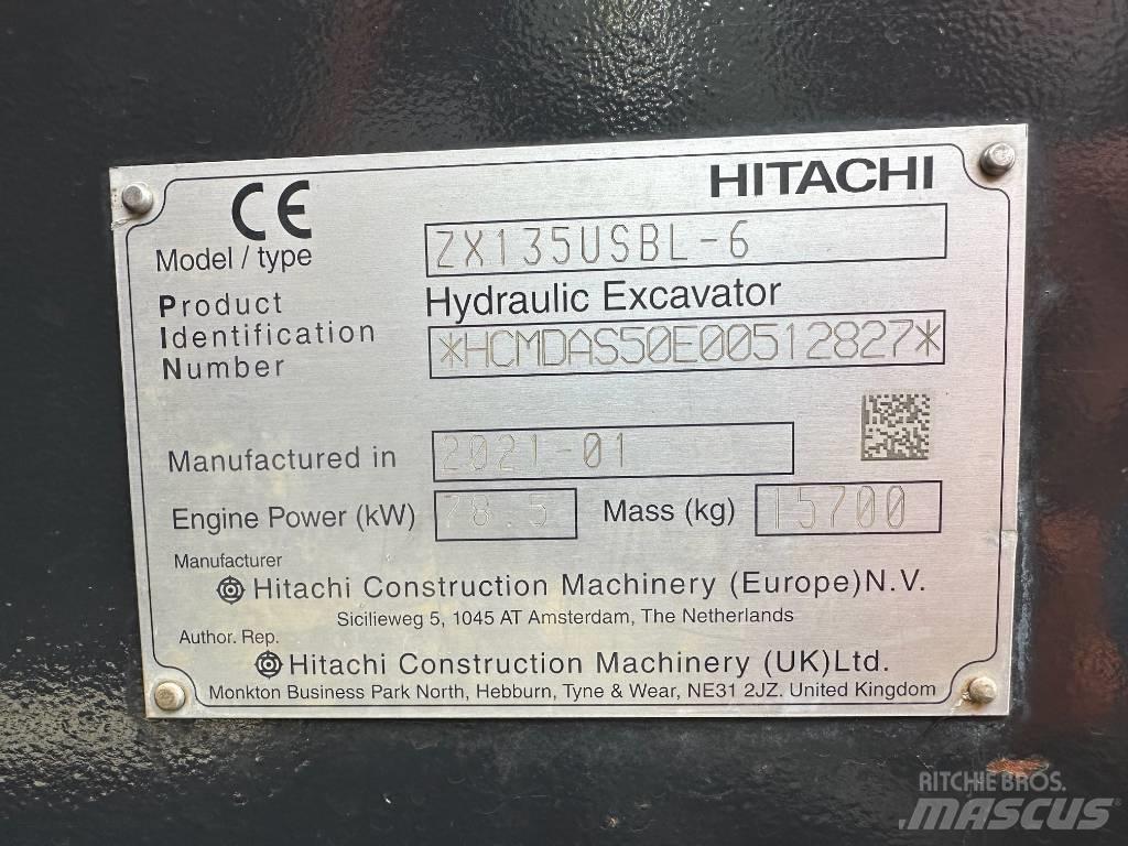 Hitachi ZX 135 US-6 대형 굴삭기 29톤 이상