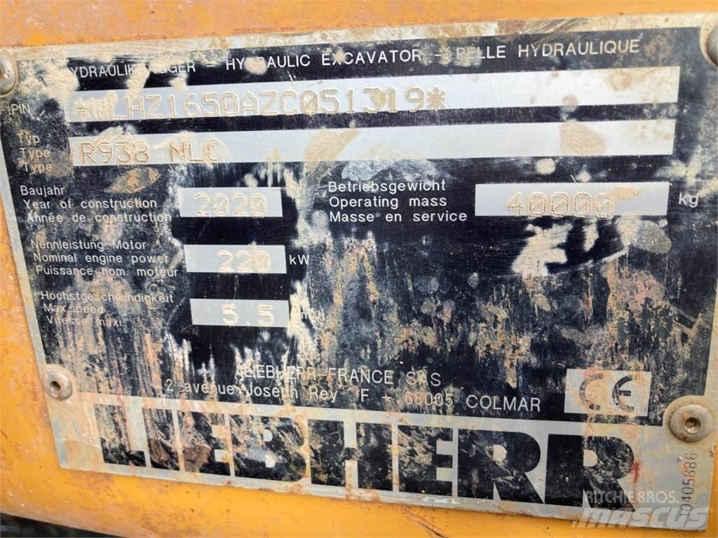 Liebherr R938 대형 굴삭기 29톤 이상