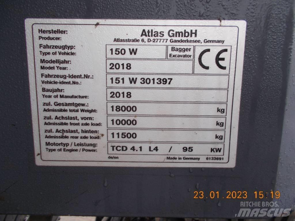 Atlas 150 W  휠 굴삭기