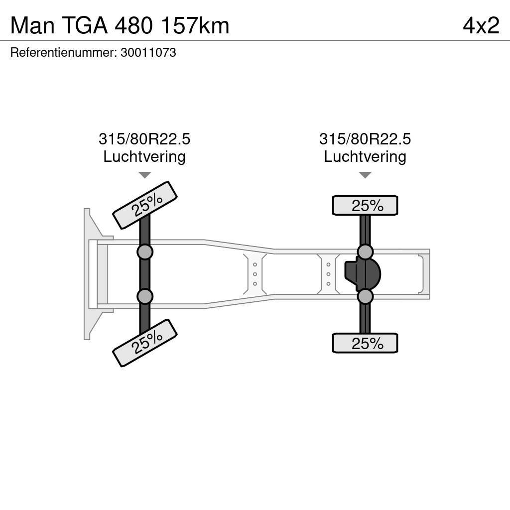 MAN TGA 480 157km 트랙터 유닛