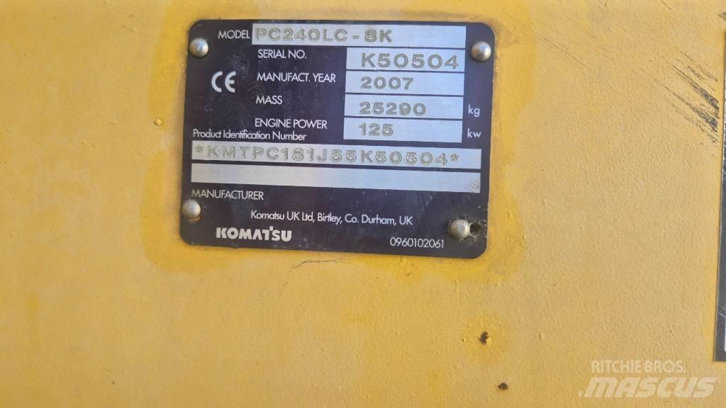 Komatsu PC240LC-8K 대형 굴삭기 29톤 이상