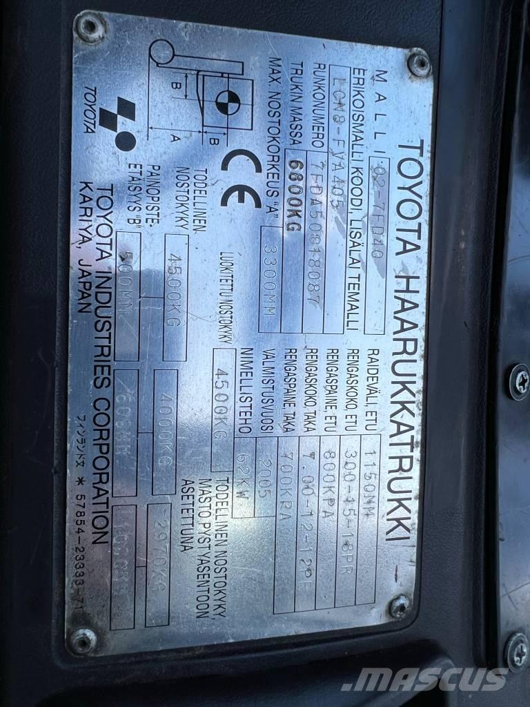 Toyota 02-7 FD 40 디젤 지게차