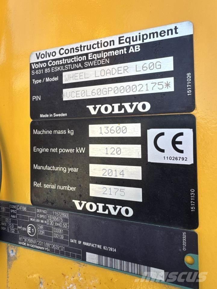 Volvo L60G  휠로우더