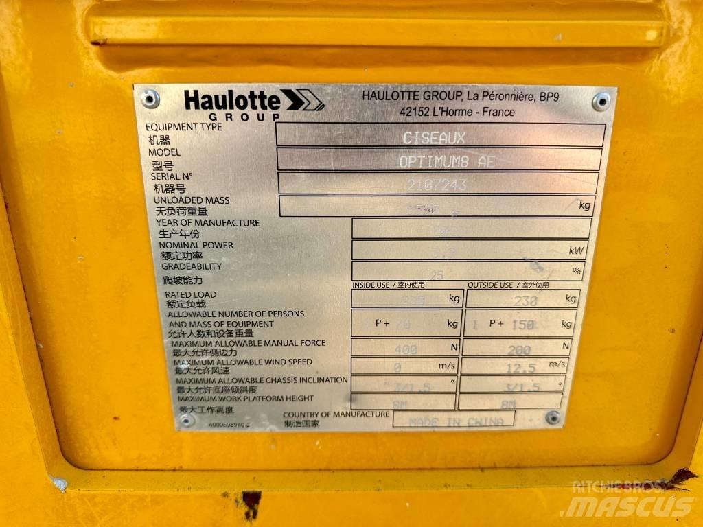 Haulotte OPTIMUM 8 가위형 리프트