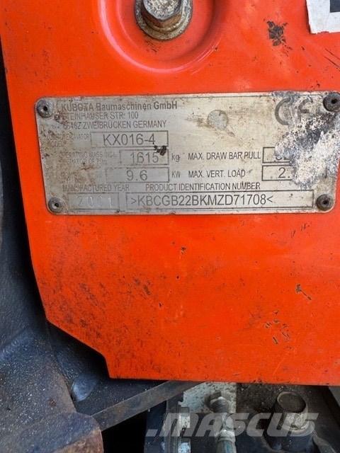 Kubota KX 016-4 소형 굴삭기 7톤 미만