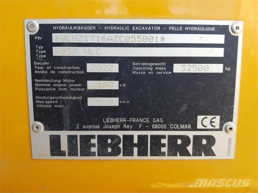 Liebherr R930 대형 굴삭기 29톤 이상