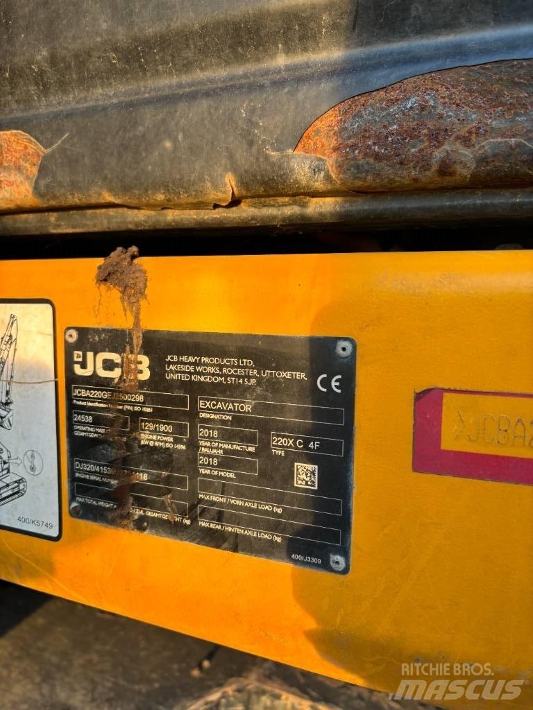 JCB 220 대형 굴삭기 29톤 이상