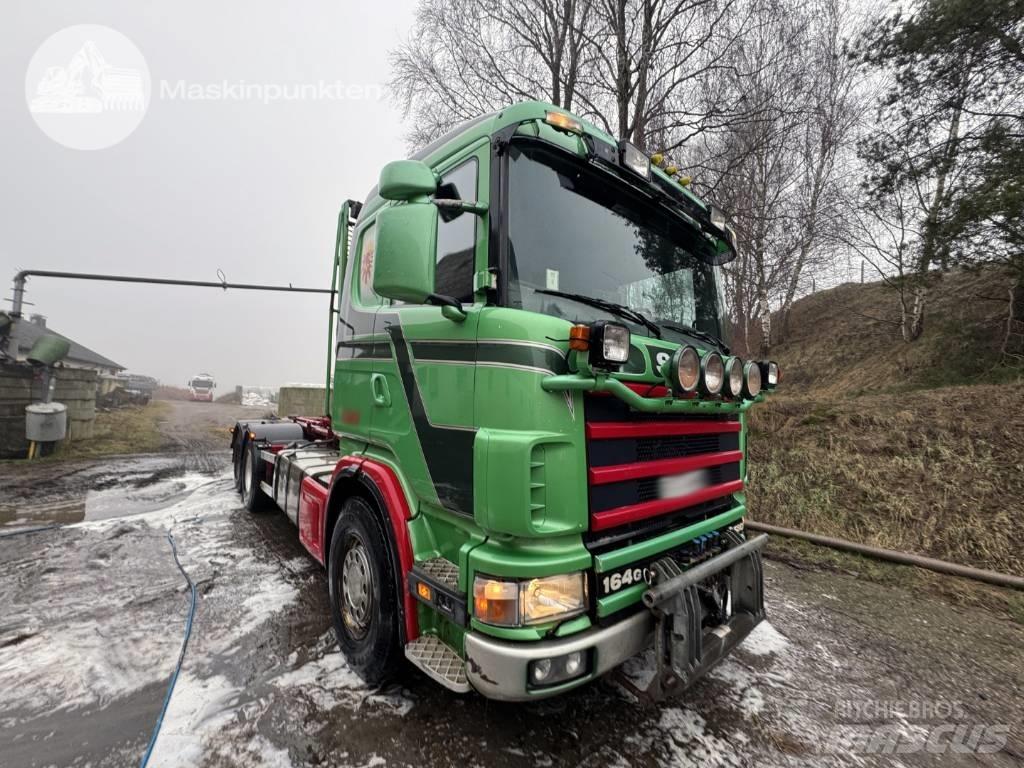 Scania R 164-580 훅 리프트 트럭