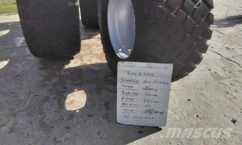 Alliance 600/55R26.5 타이어, 휠 및 림