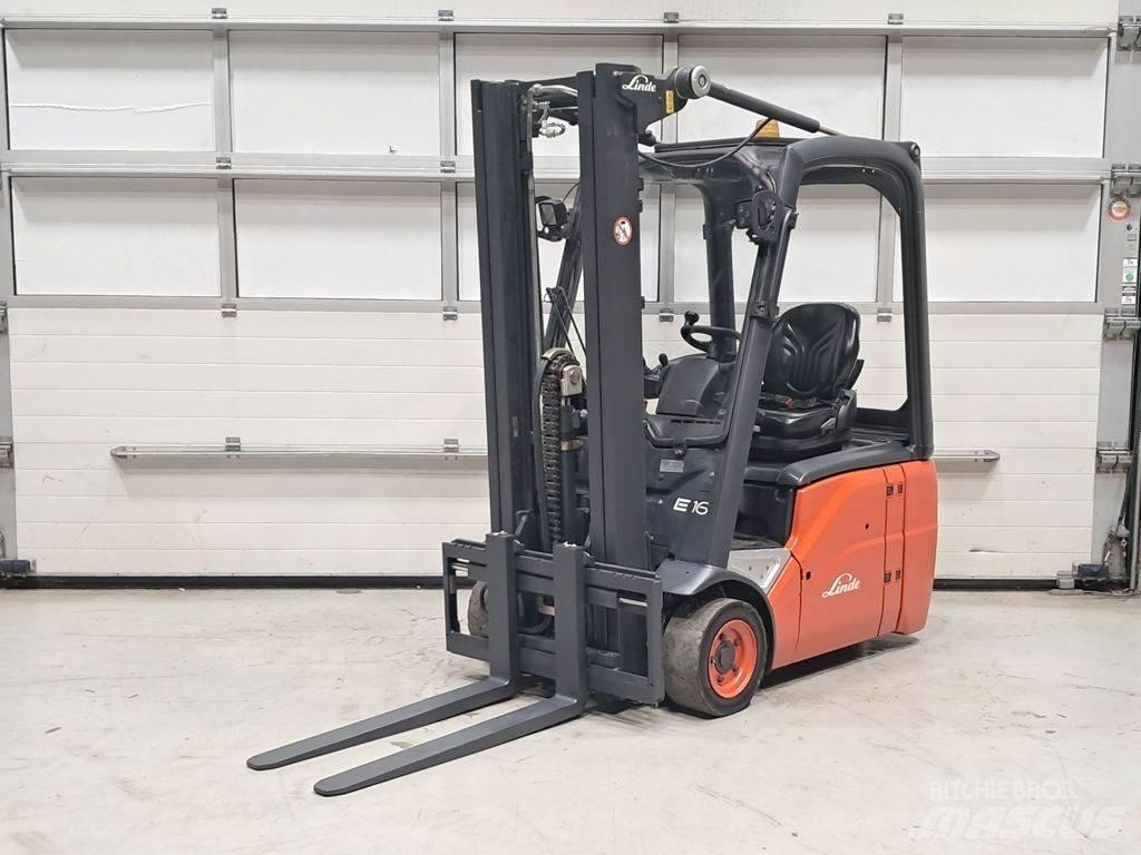 Linde E16C-01 전동 지게차
