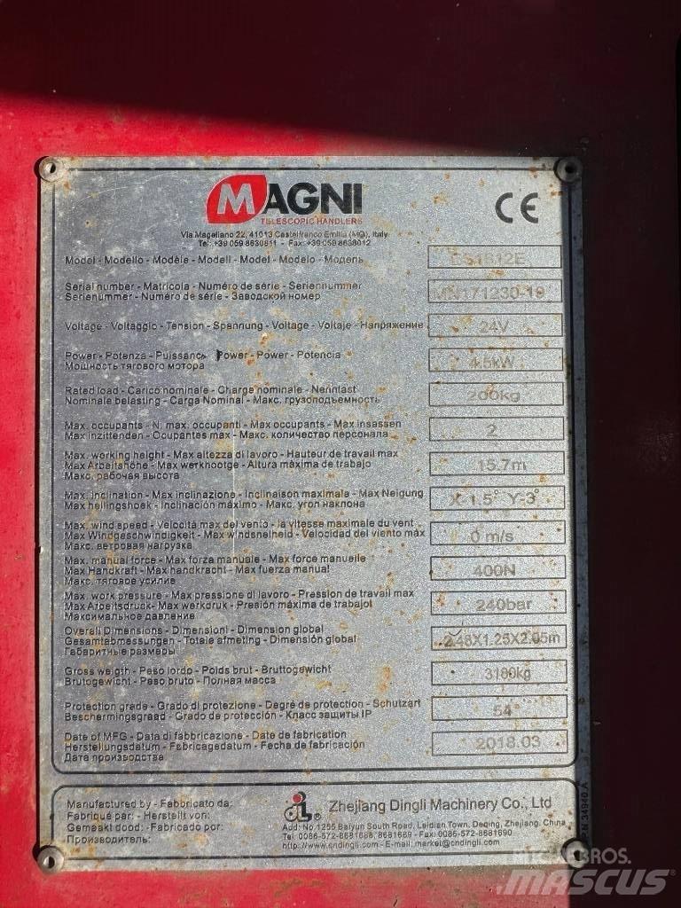 Magni ES 1612 E 가위형 리프트