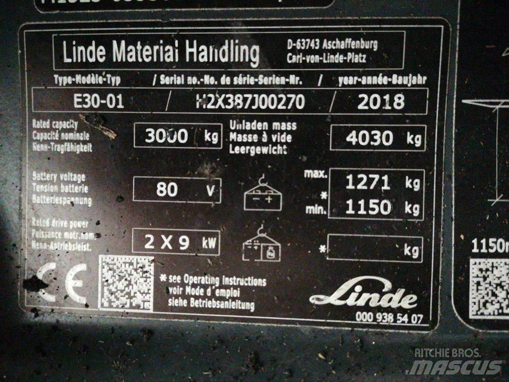 Linde E30-01 전동 지게차
