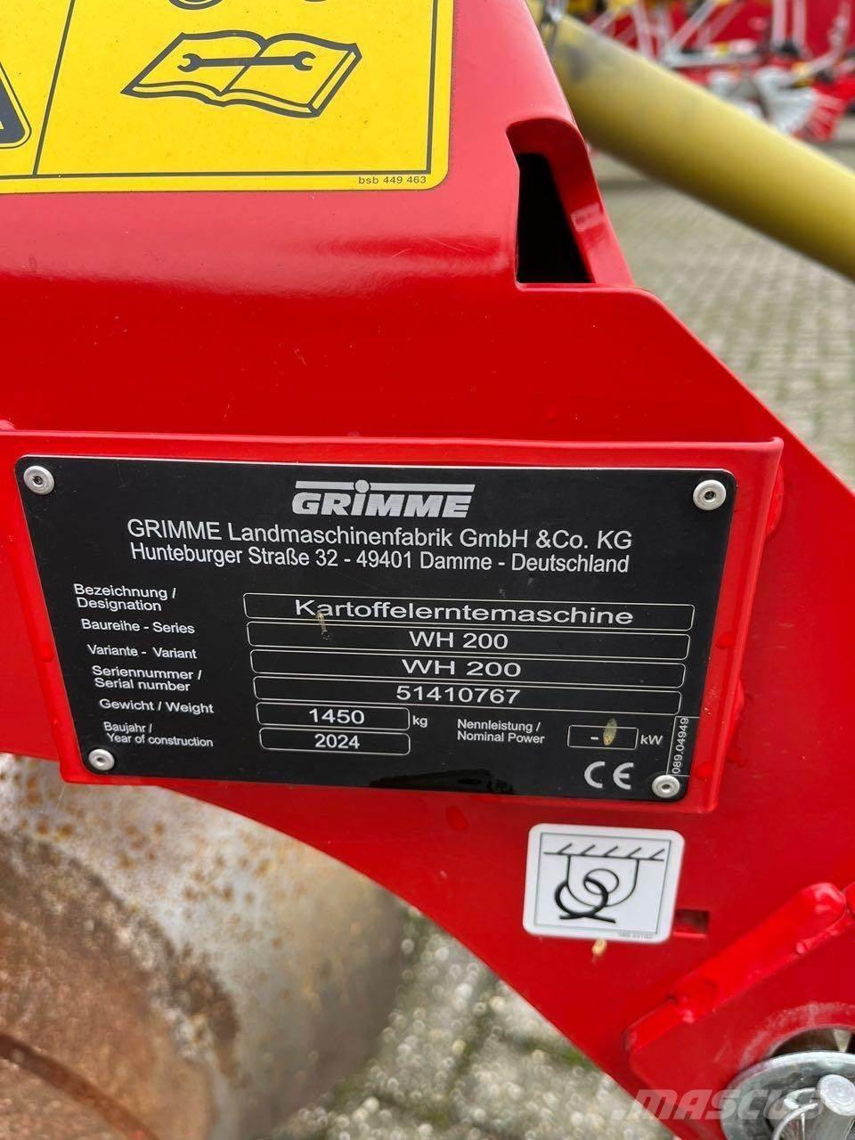Grimme WH 200 감자수확기 및 포테이토디거