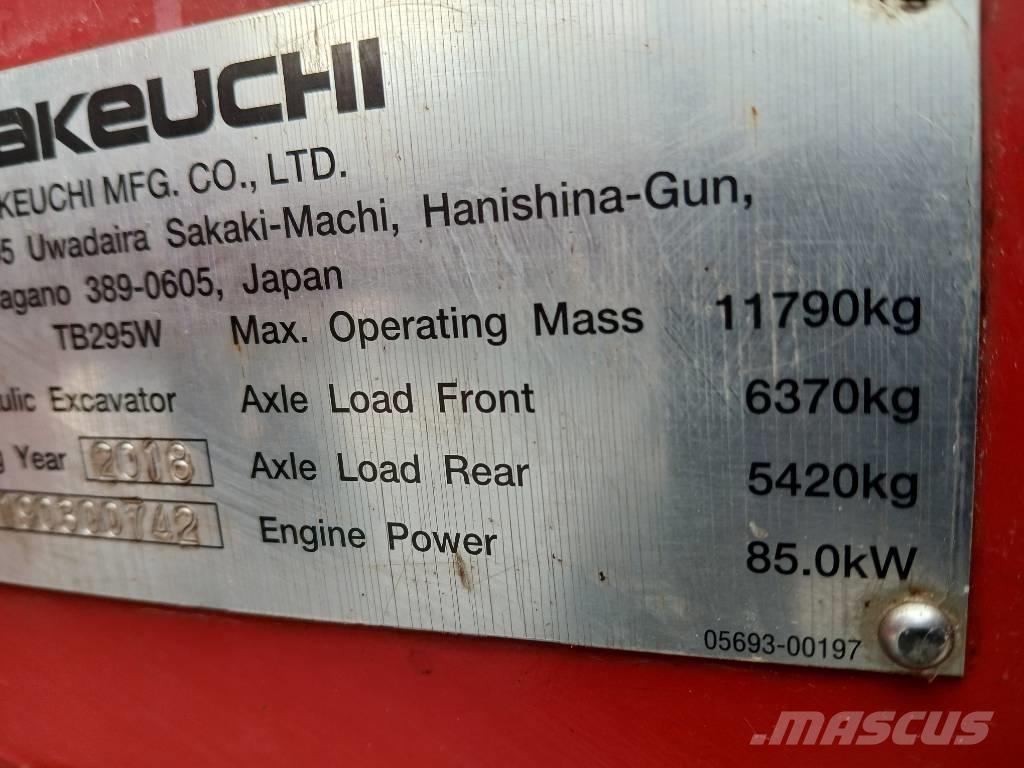 Takeuchi TB 295 W  휠 굴삭기