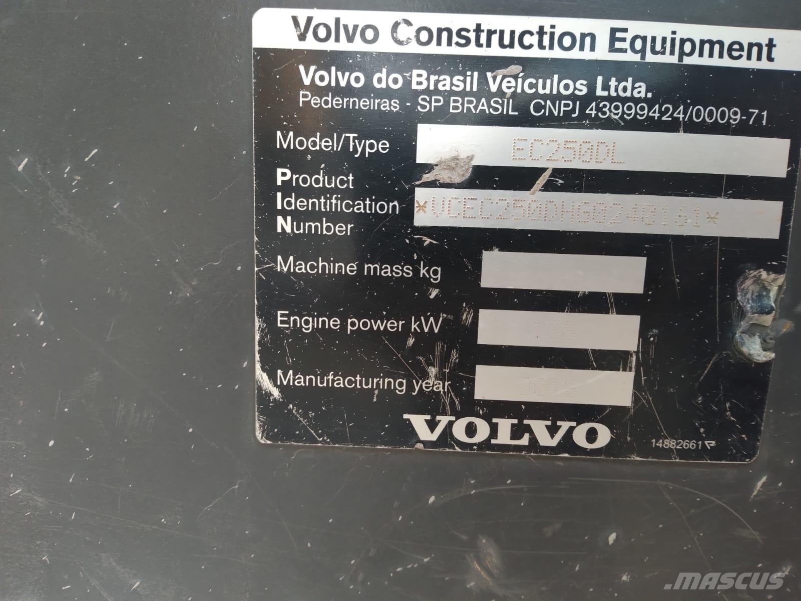 Volvo EC 250 D L 대형 굴삭기 29톤 이상