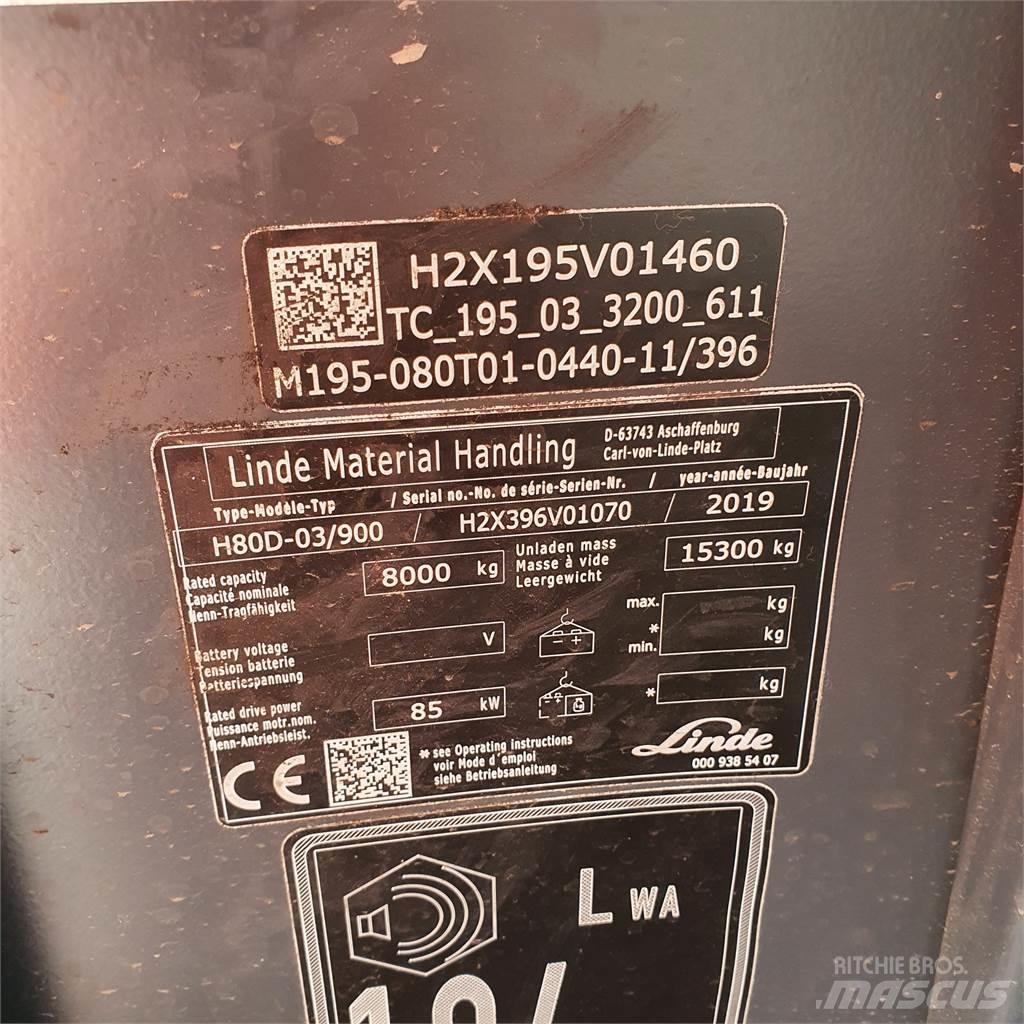 Linde H80D/900 디젤 지게차