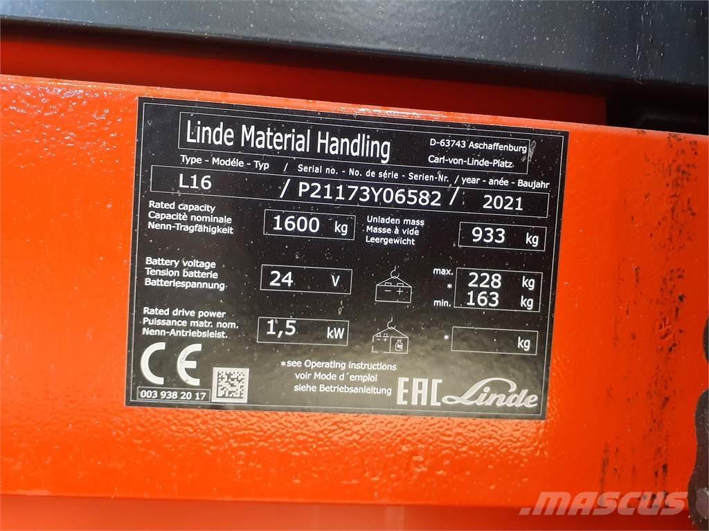 Linde L16i 포크리프트