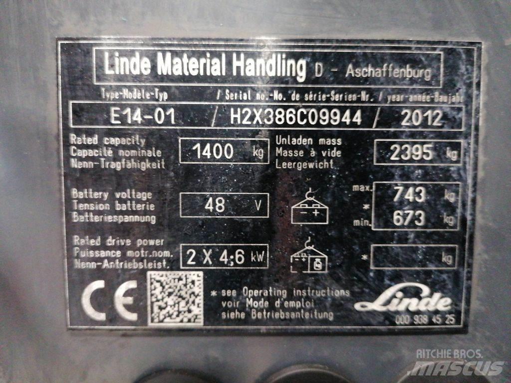 Linde E14-01 전동 지게차