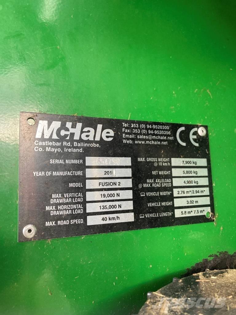 McHale Fusion 2 원형 곤포기