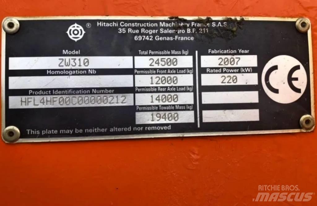 Hitachi ZW 310  휠로우더