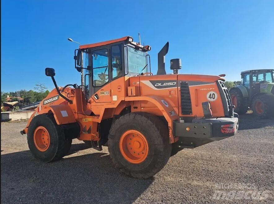 Doosan DL 250-5 프론트 로더 및 굴착기