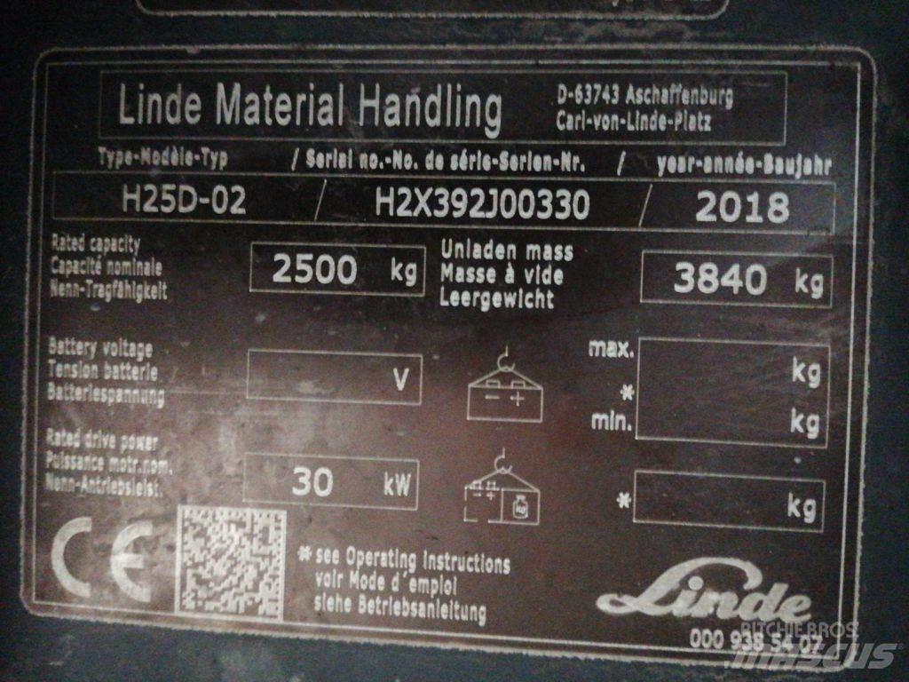 Linde H25D-02 디젤 지게차