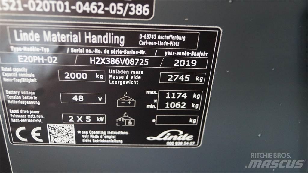 Linde E20PH 전동 지게차