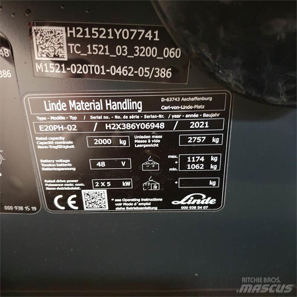 Linde E20PH 전동 지게차