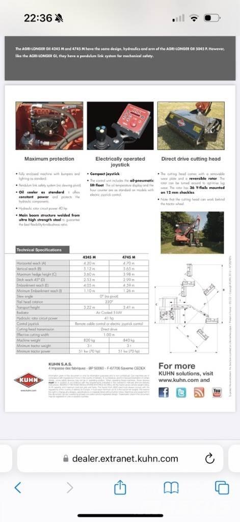 Kuhn E4745 M 기타 도로 및 제설 기계