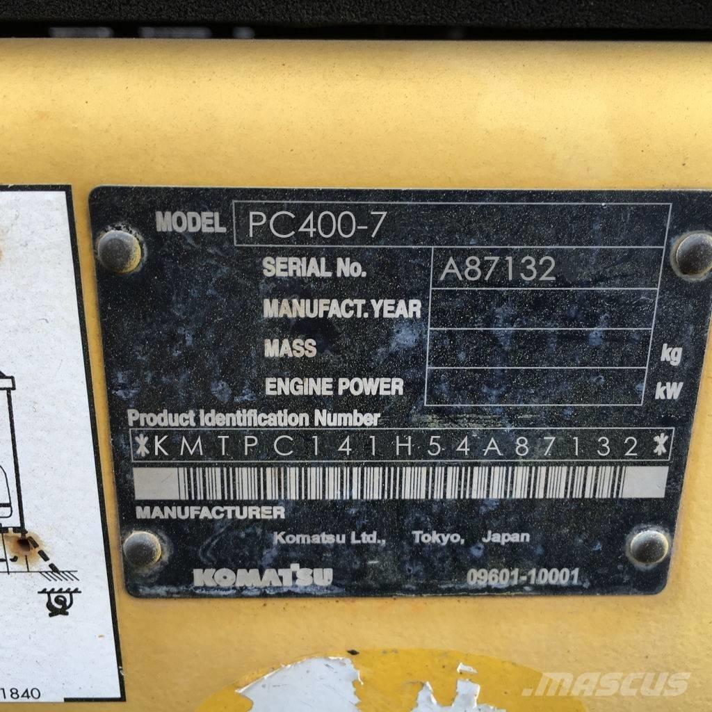 Komatsu PC 400-7 대형 굴삭기 29톤 이상