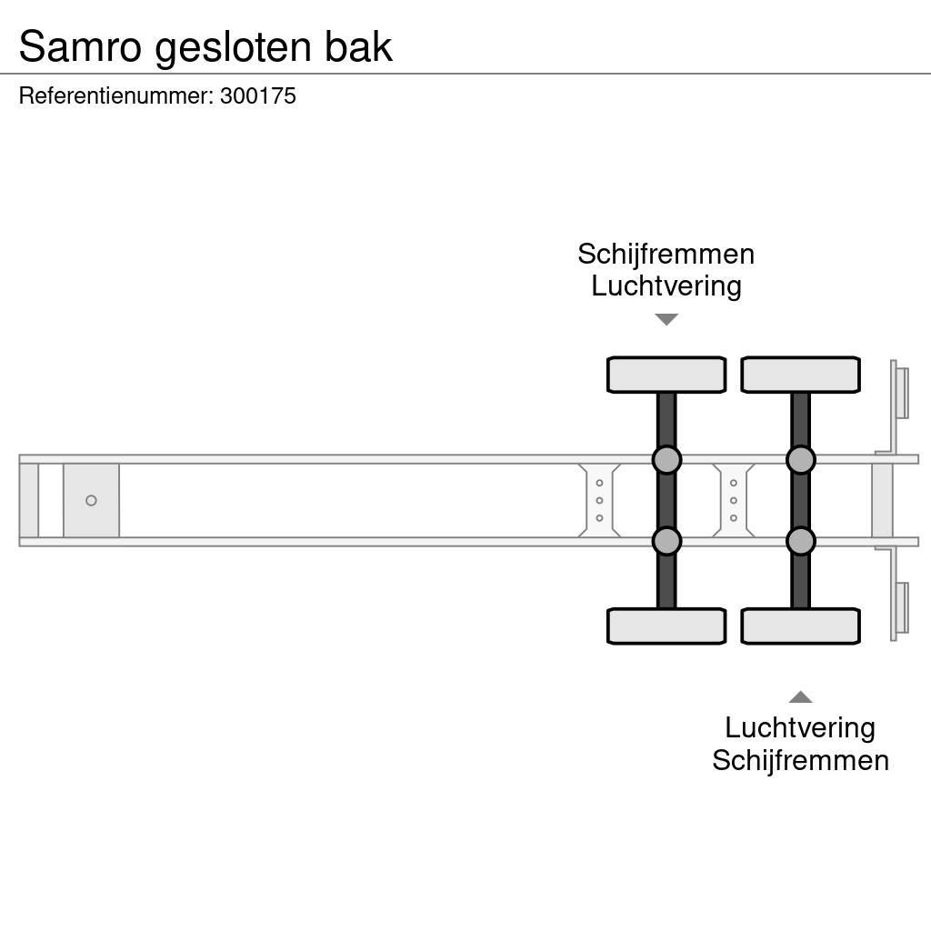 Samro gesloten bak 박스 바디 세미 트레일러