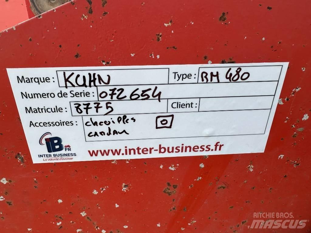 Kuhn RM480 목장 제초기 및 토퍼